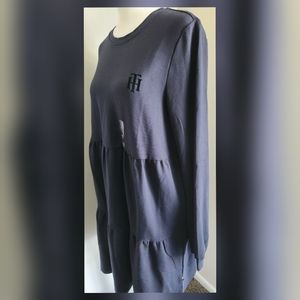 Tommy Hilfiger Long Sleeve T-Shirt Dress Size M.  Navy NWT
